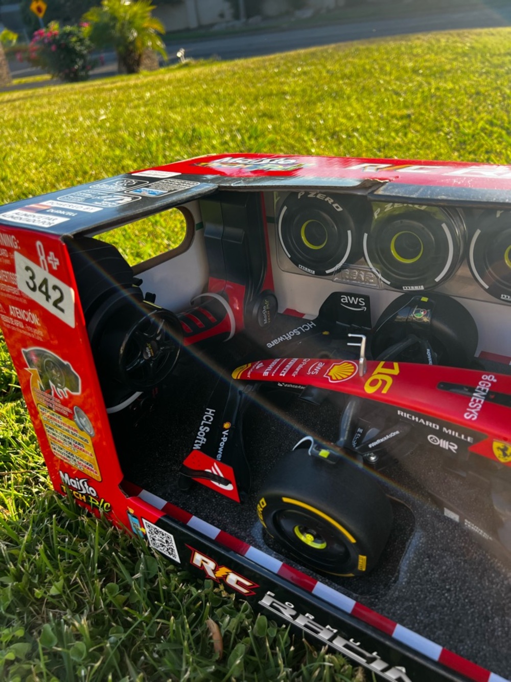 Ferrari Red RC Racing Car - Kids Remote Control Vehicle - Picture 6 of 8